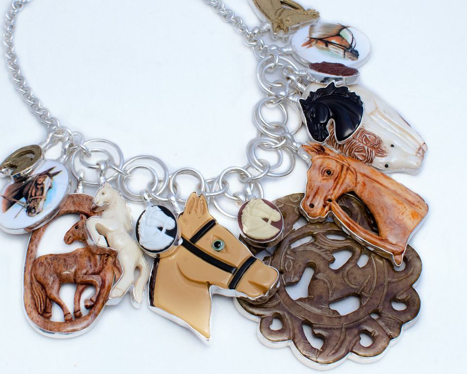 Coreen Cordova horses necklace