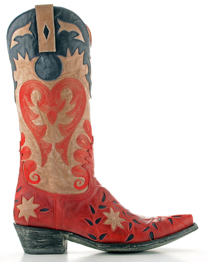 Old Gringo red, bone & blue cowgirl boots