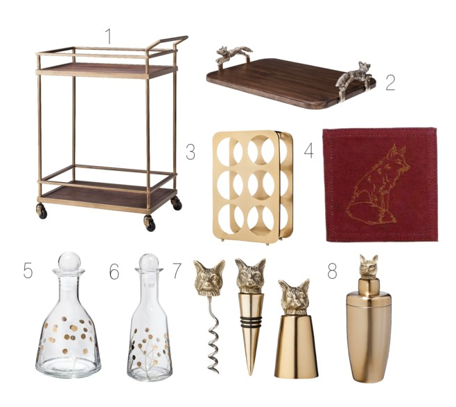 Foxy Bar Cart Entertaining