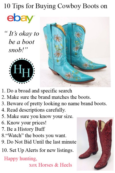 10 Tips for Buying Cowboy Boots on eBay | Horses & Heels