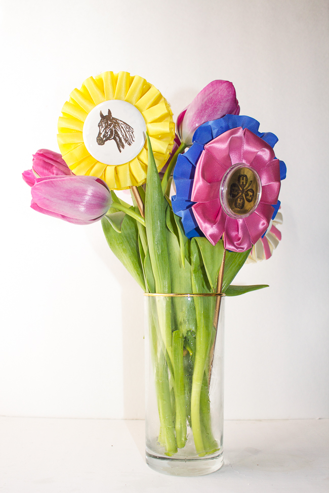 DIY Ribbon Floral Arrangement in a Vase