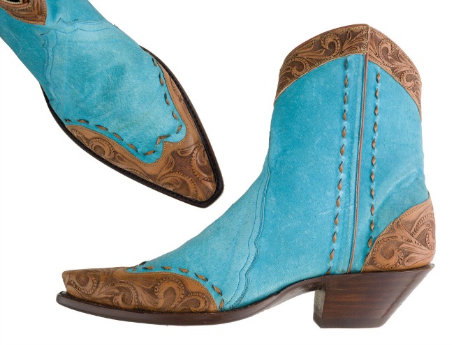 Tomasso Arditti Turquoise and Brown Ankle Boot