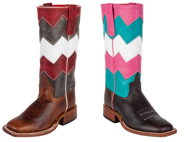 Anderson Bean Chevron Kids and Youth Cowboy Boots