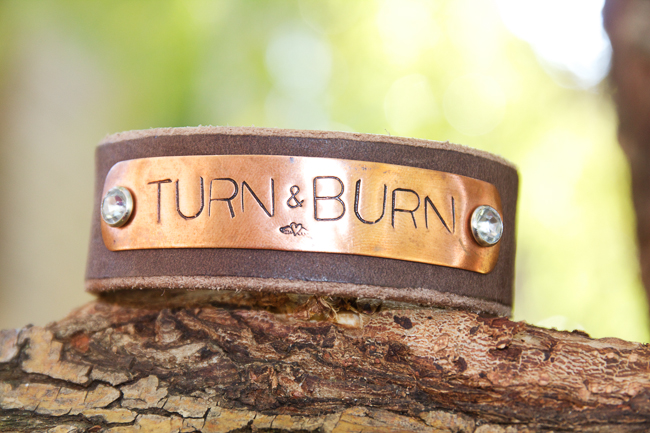 Cowgirl Relics Turn and Burn Leather Cuff