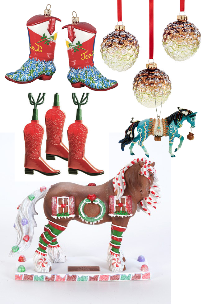 Festive Christmas and Cowboy Boot Decorations | Horses & Heels