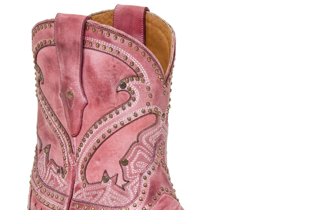 Lucchese Sarabeth Pink Shorty Cowboy Boots