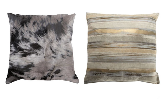 Cowhide pillows for the home