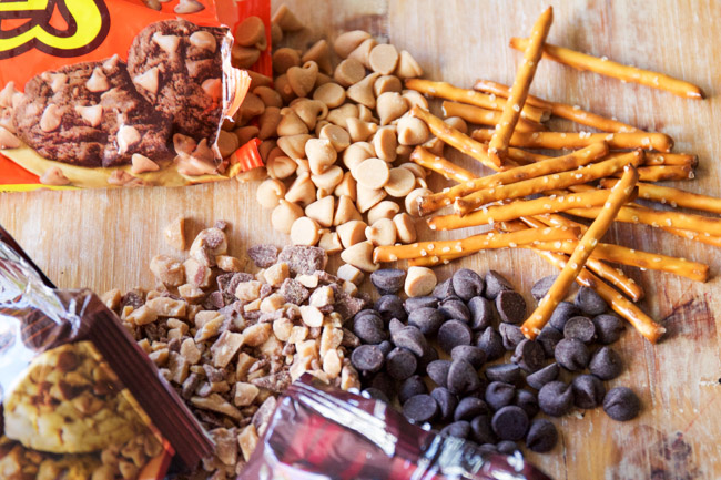 Hershey's chocolates and pretzels