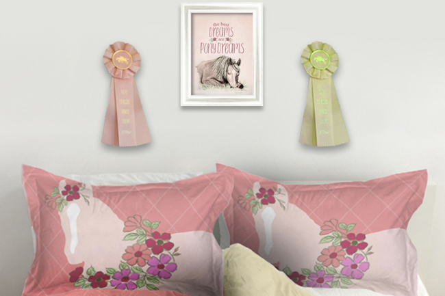 Equestrian bedding from The Painting Pony