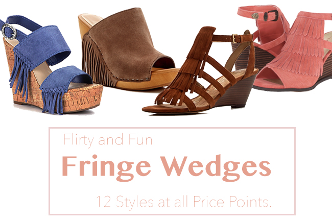 Fun and flirty fringe wedges for spring and summer