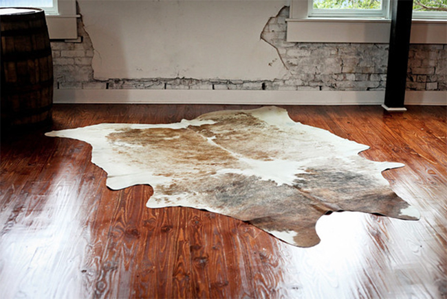 cowhide rug from Bourbon & Boots