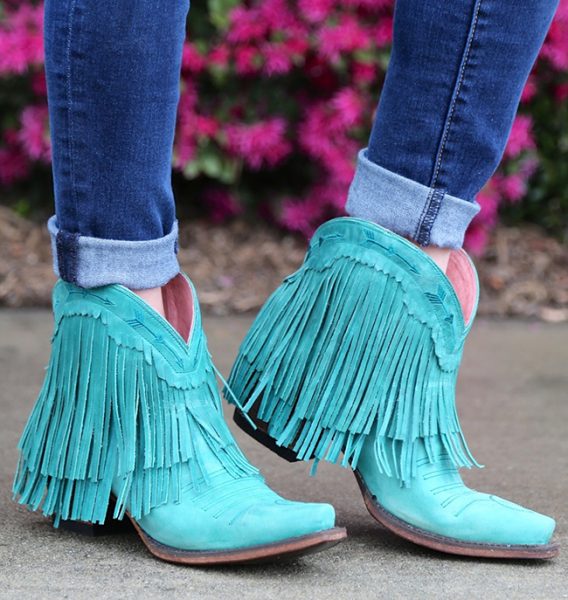 Junk Gypsy Spitfire Turquoise Boots - Horses & Heels