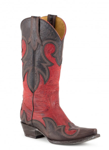 red rubber cowboy boots