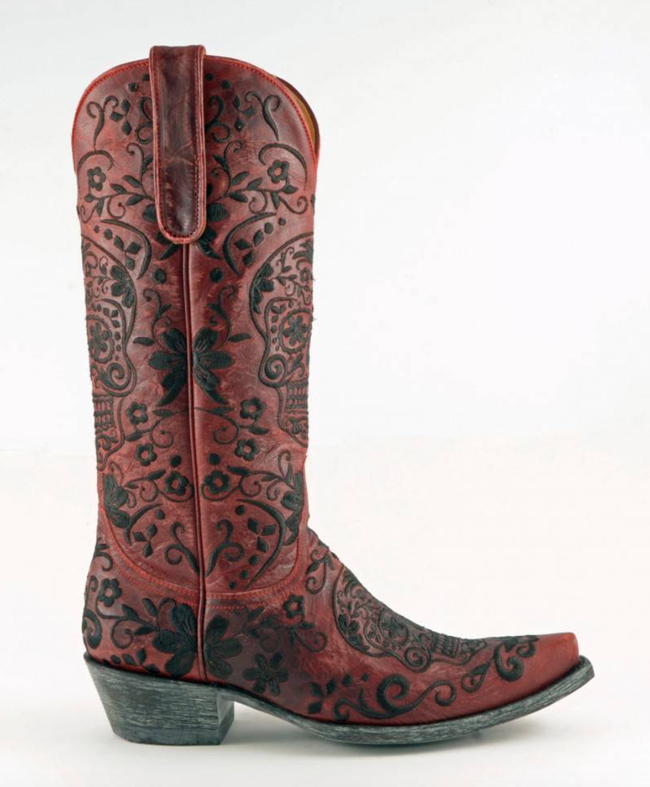 Old Gringo Klak Vesuvio red cowboy boots