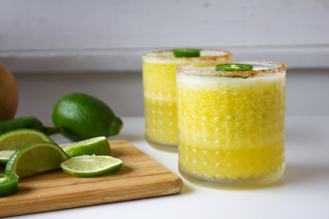 Mango Jalapeno Beer Margaritas by the batch