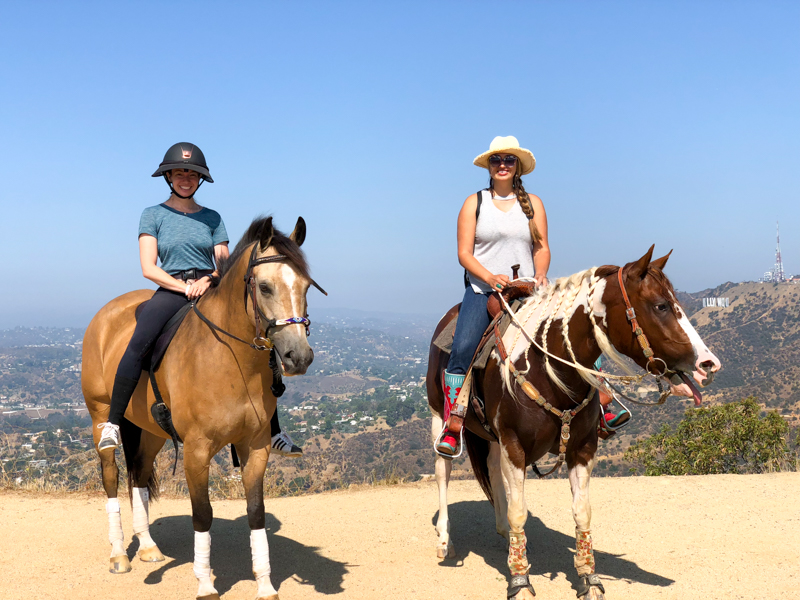 Equestrian friends riding in Griffith Park