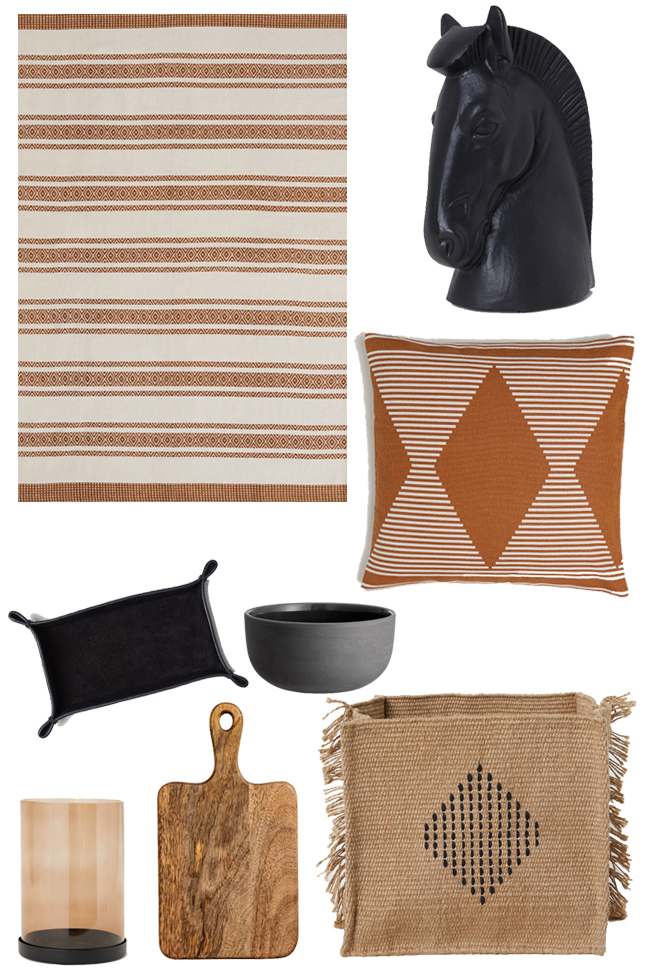 black and brown home decor from H&M