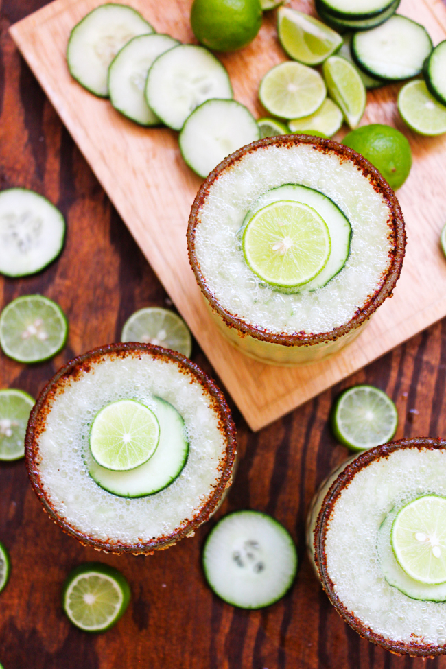 cucumber lime margaritas by the batch