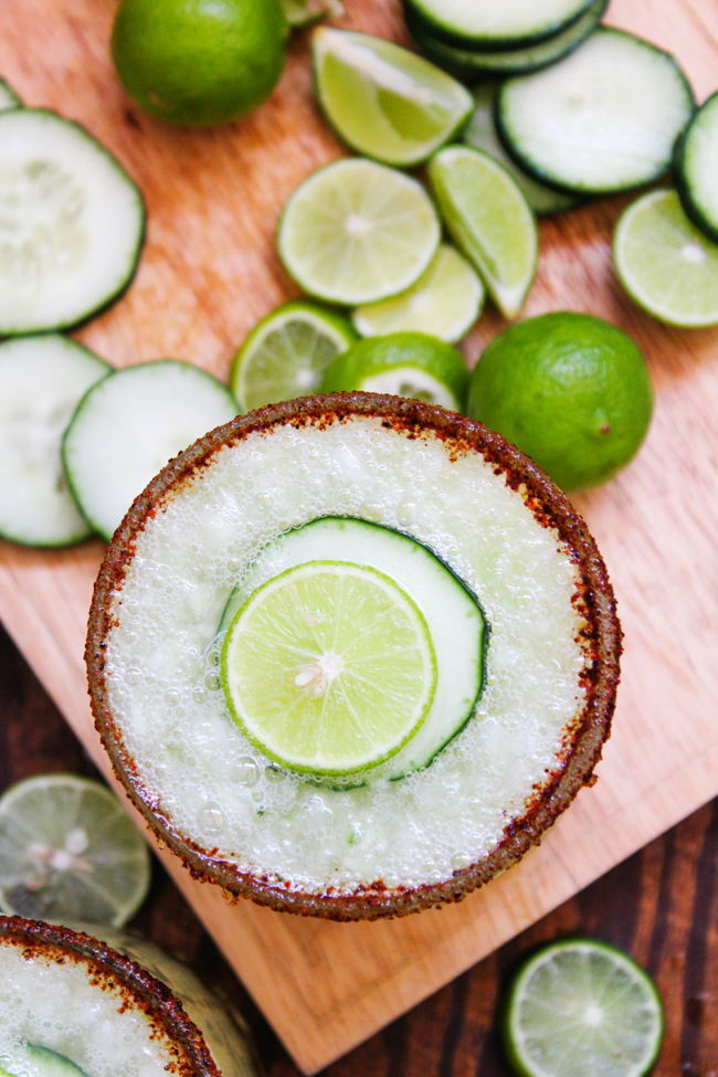 easy cucumber lime margaritas