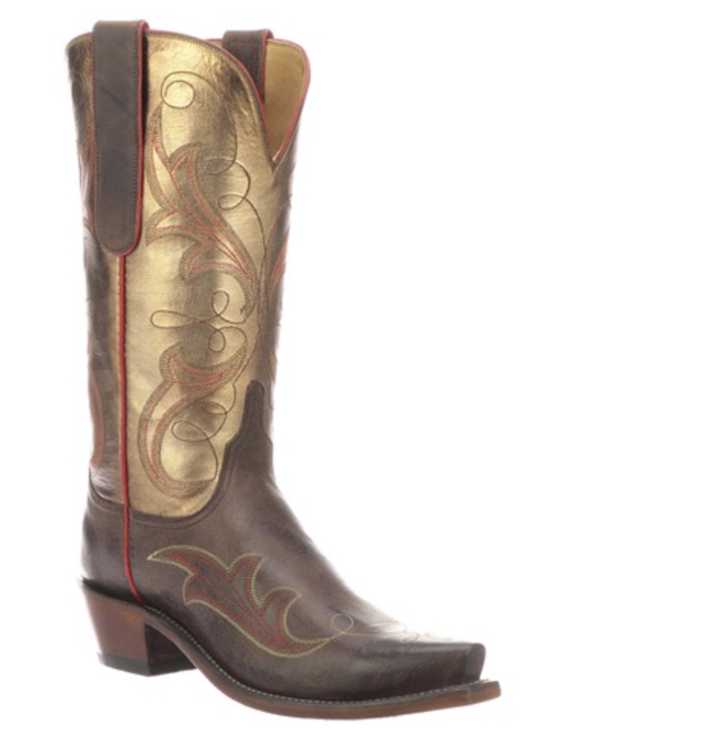 Lucchese Tansy brown and bronze cowboy boots