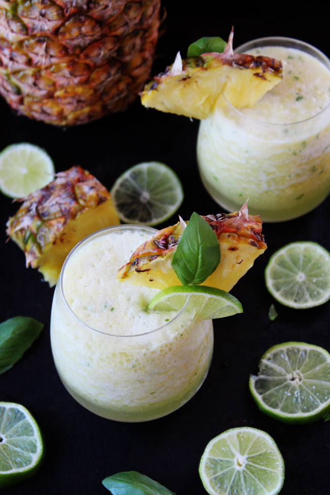 delicious pineapple basil cocktail