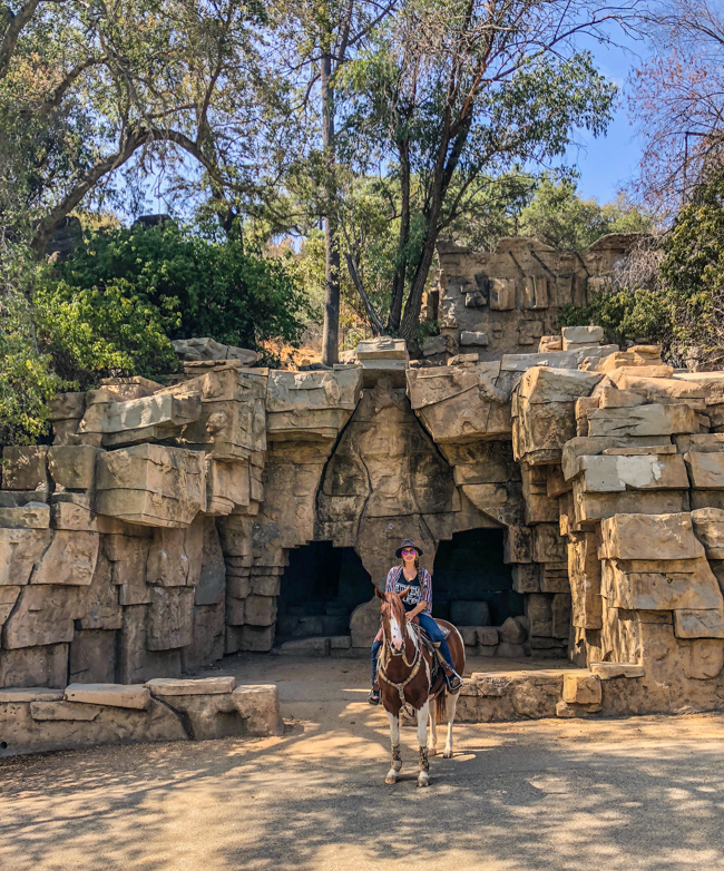 horseback riding to the old zoo