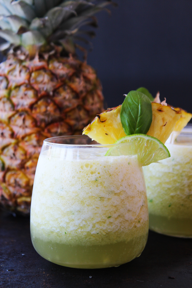 summer pineapple basil cocktail recipe