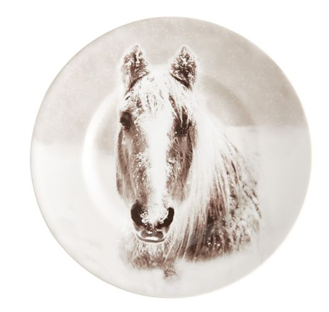 horse salad plate