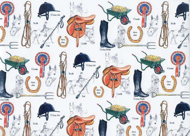 Equestrian wrapping paper