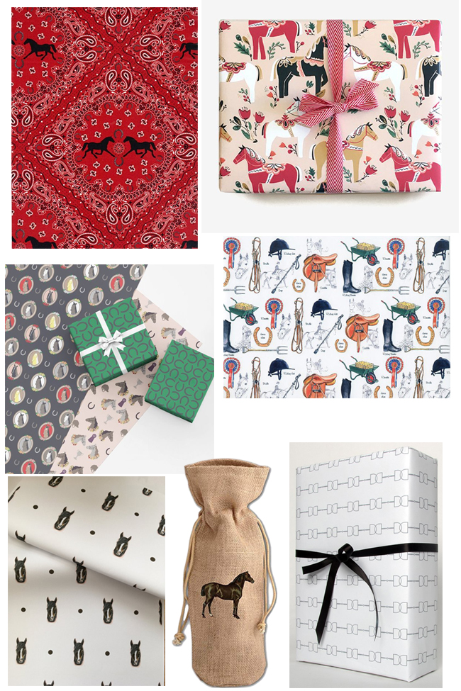 Equestrian wrapping paper
