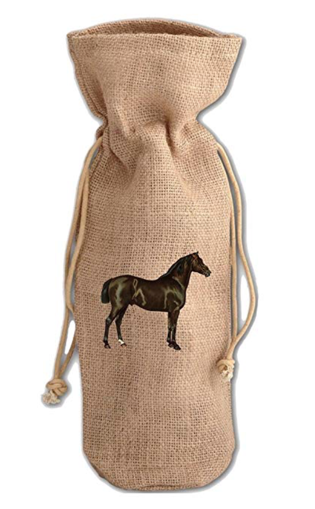 Horse burlap bag for gifts