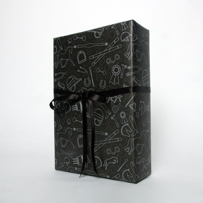 Hunt Seat Paper Co. black gift wrap 