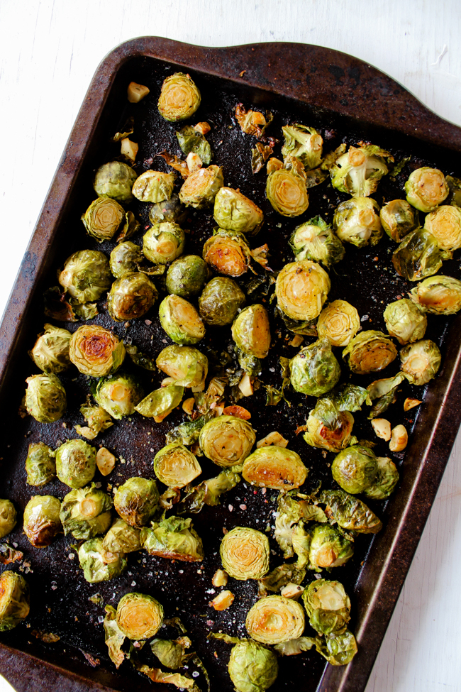 Oven roasted brussels sprouts