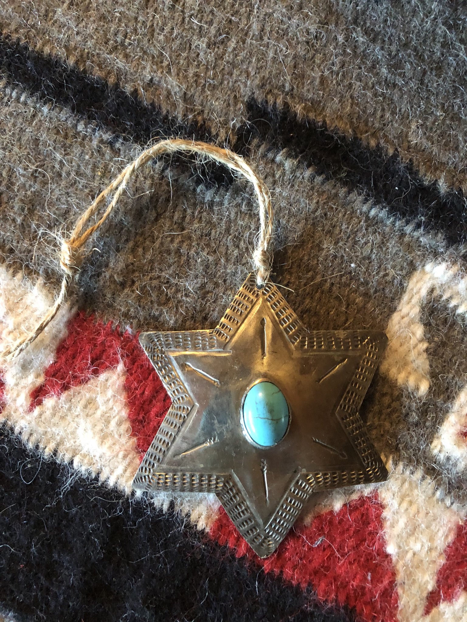 Silver star ornament