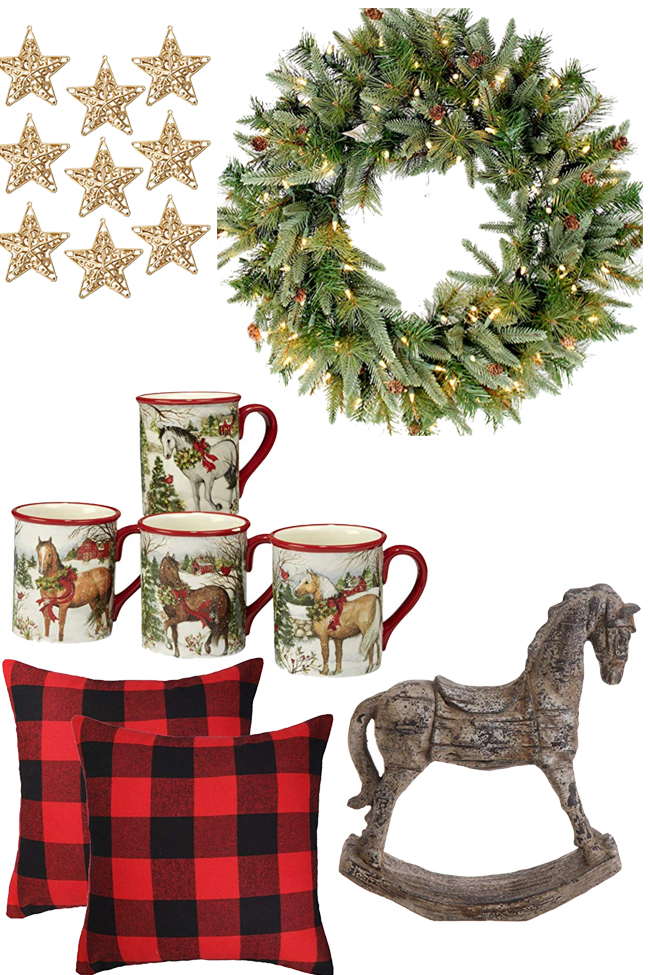 holiday home decor with an equestrian theme
