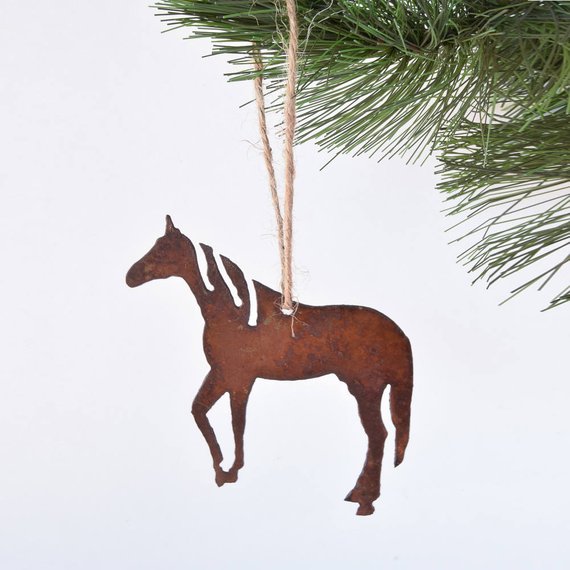 metal horse ornament