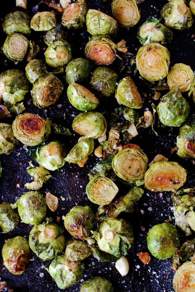 Oven Roasted Brussels Sprouts with Butter & Garlic - Horses & Heels