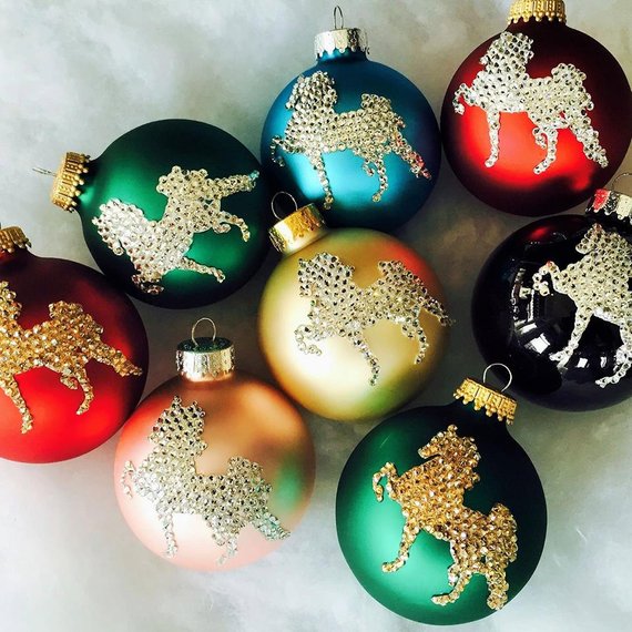 sparkling horse ornaments