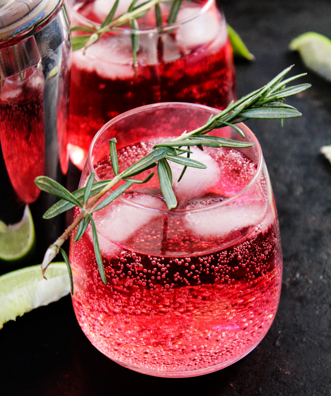 easy cranberry lime cocktail