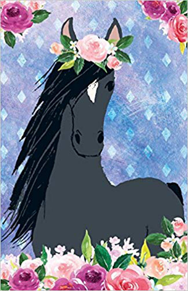 Floral horse notebook