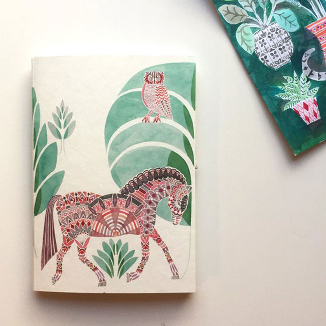 Horse and owl notebook