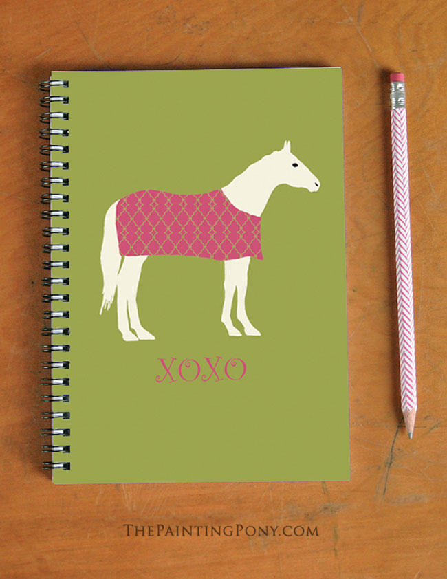 Hugs and kisses pony notebook