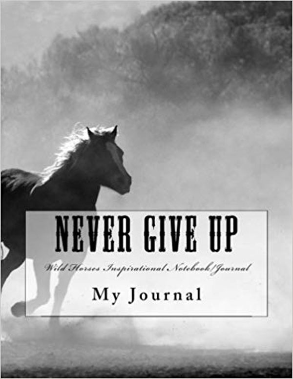 Never give up wild horses journal