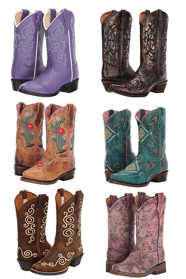 18 pairs of cowboy boots for kids
