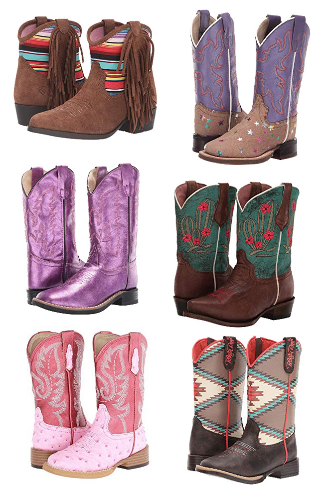 18 pairs of cute kids cowboy boots