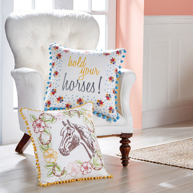 Horse pillows for spring! 