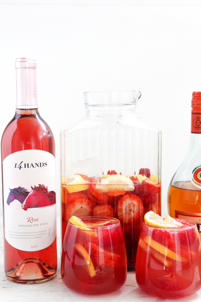 Rosé sangria for spring and summer