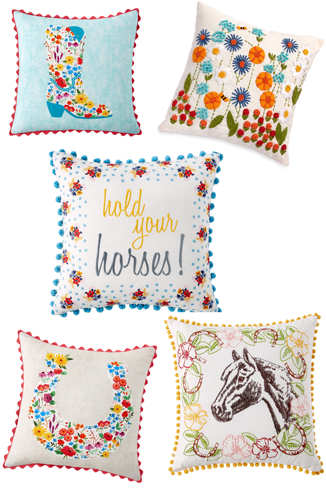 Spring farmhouse pillow collection from The Pioneer Woman