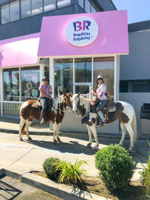 My Baskin Robbins Drive Thru Adventure on Horseback Horses & Heels