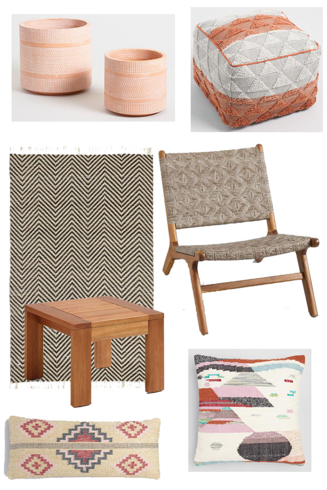 Neutral boho outdoor accessories